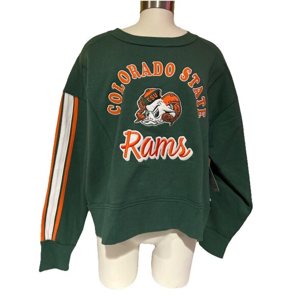 NEW CSU Colorado State Retro Rams Aggies Womens Stitched Crewneck Sweatshirt M - Picture 2 of 11